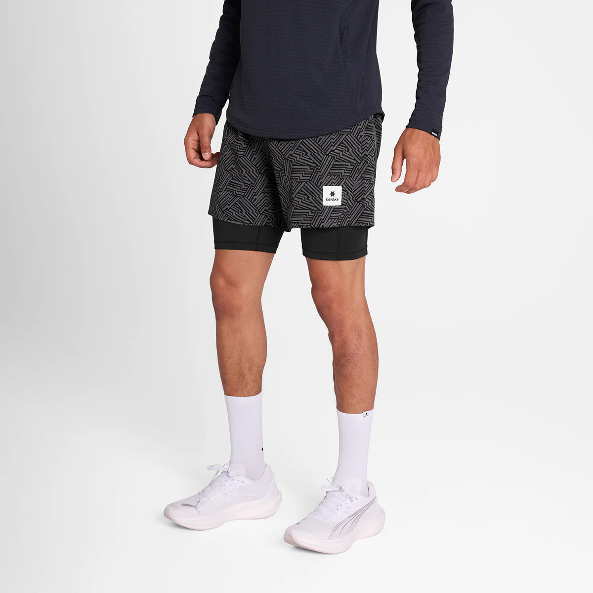 SAYSKY - Men's Reflective Pace 2-in-1 Shorts