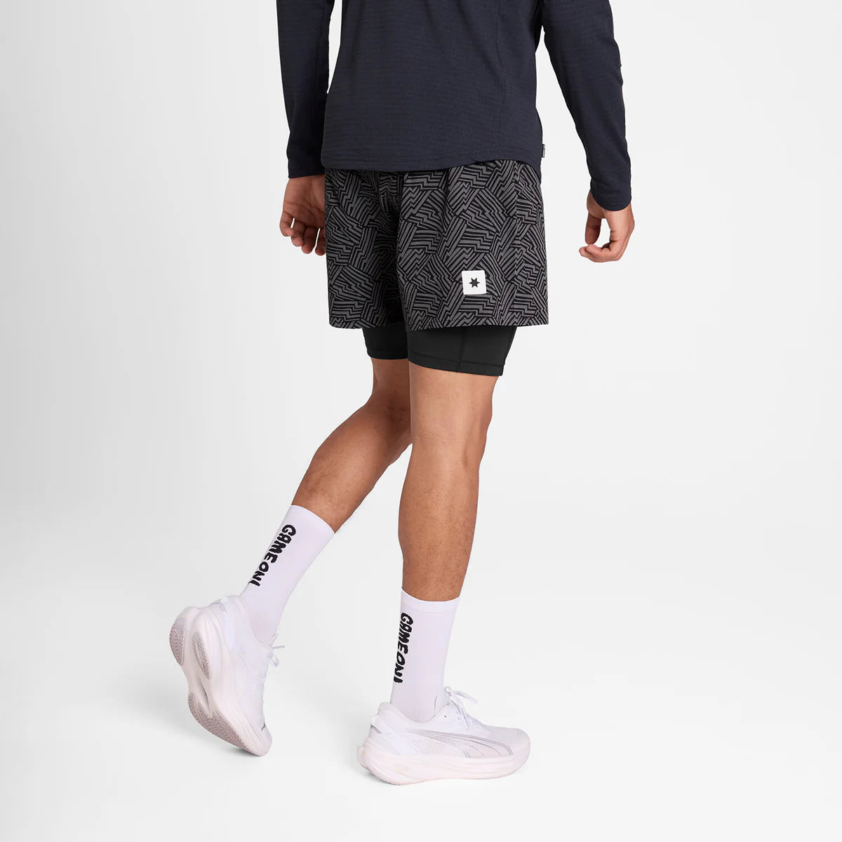 SAYSKY - Men's Reflective Pace 2-in-1 Shorts