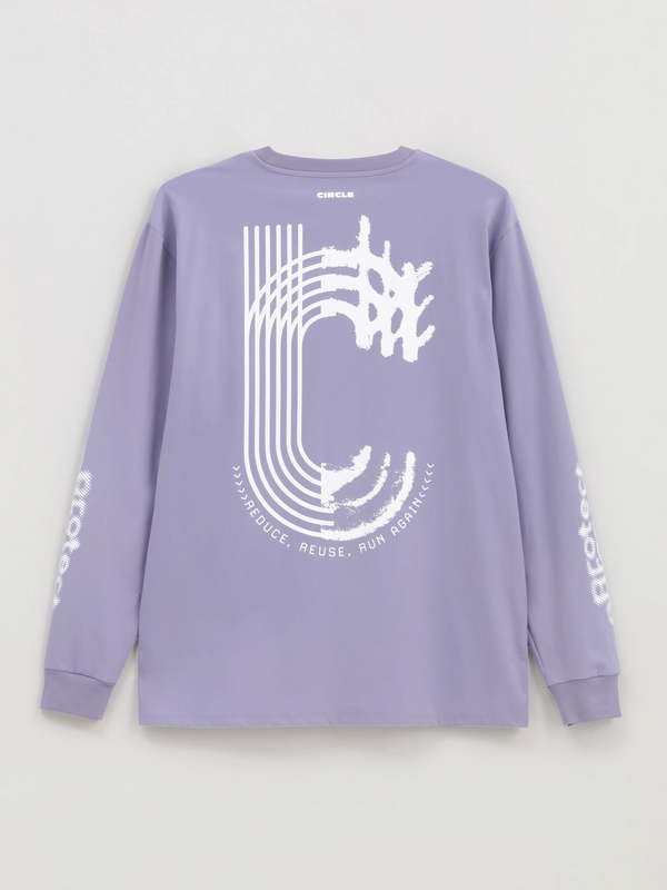 Circle Run Track Long Sleeve Shirt - Purple