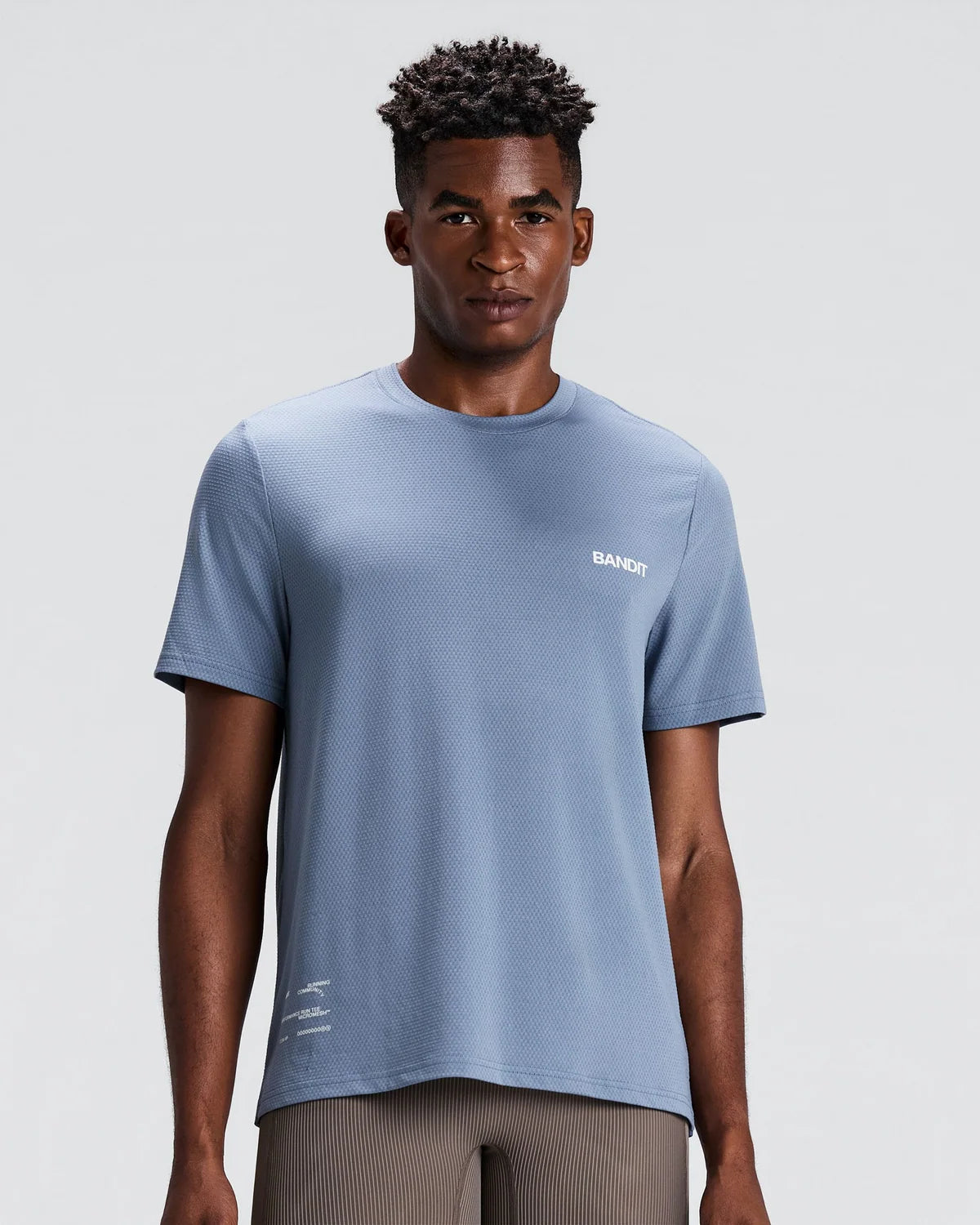 Bandit Men's Micromesh™ Short Sleeve Run Tee - Steel Horizon