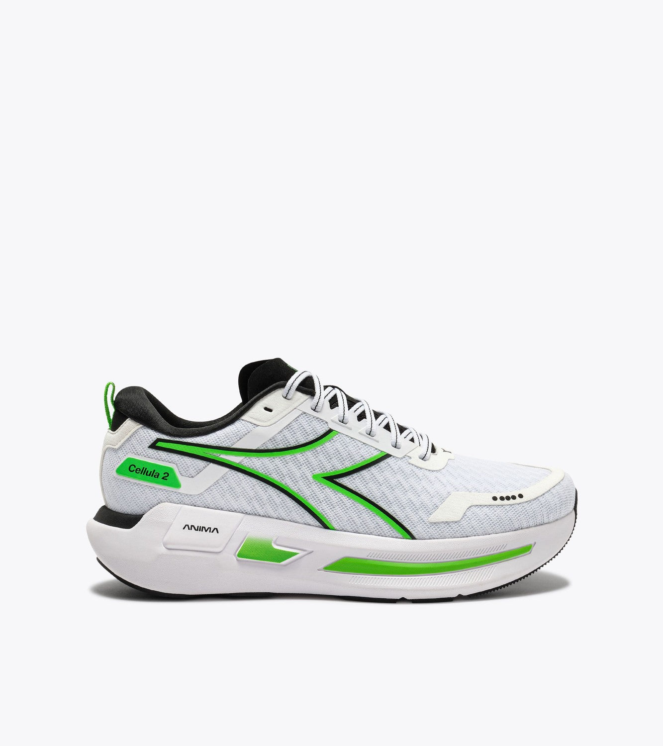 Diadora Men's Cellula 2 - White / Black / Green FL