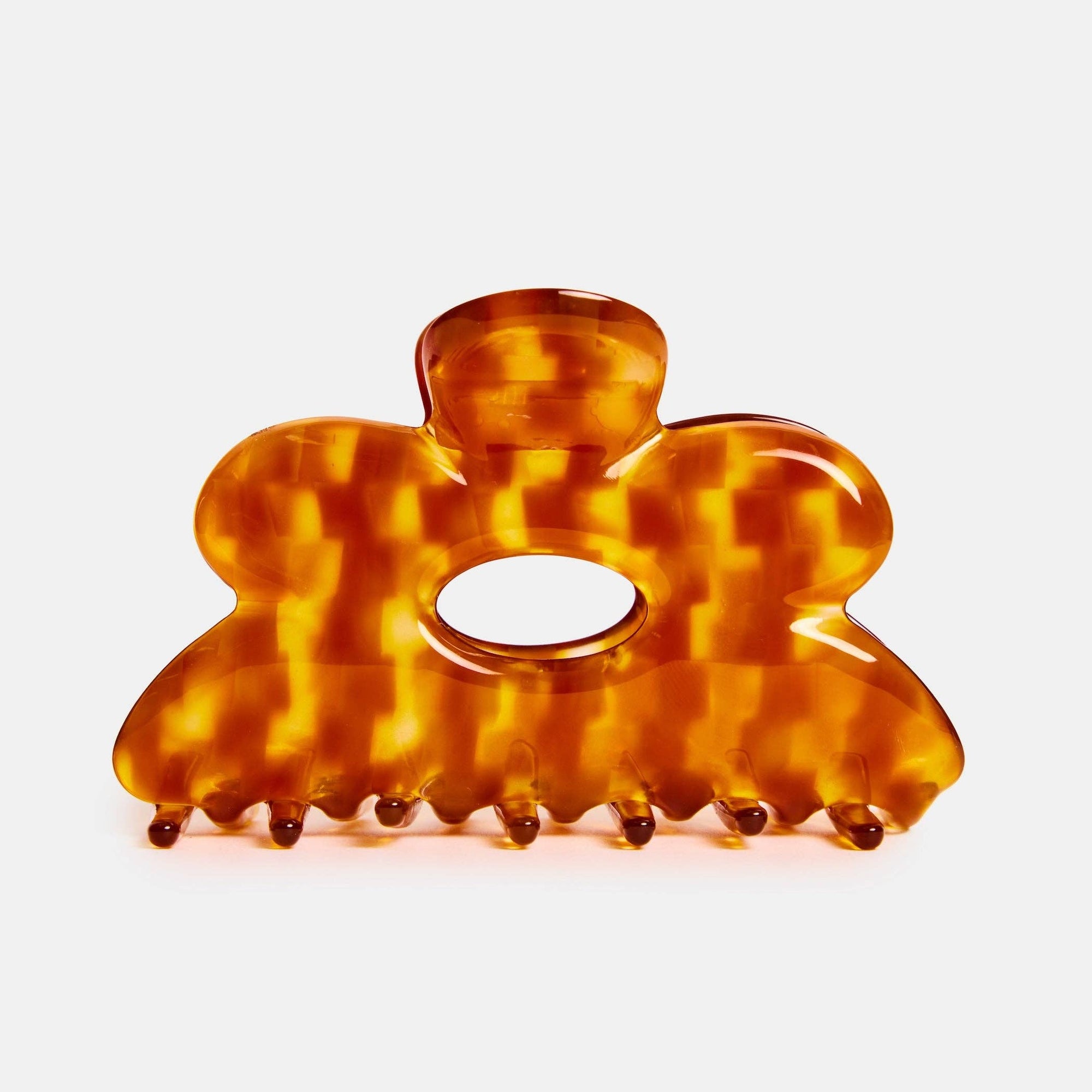 CHUNKS Flower Claw in Honey Check