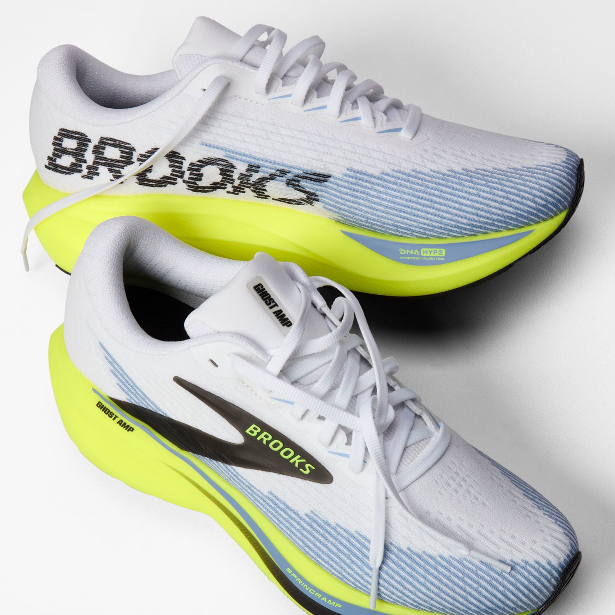Brooks Men's Ghost Amp - White / Blue / Nightlife