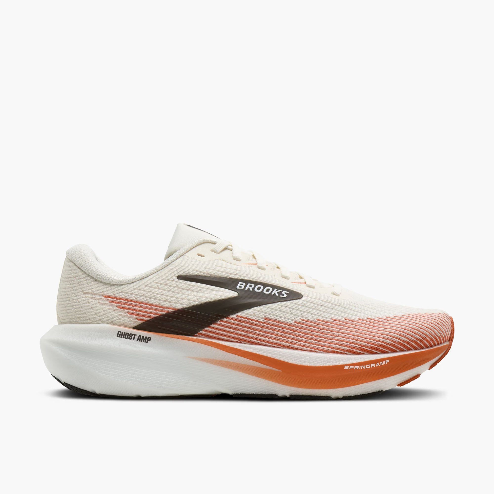Brooks Men's Ghost Amp - White / Tigerlily / Black