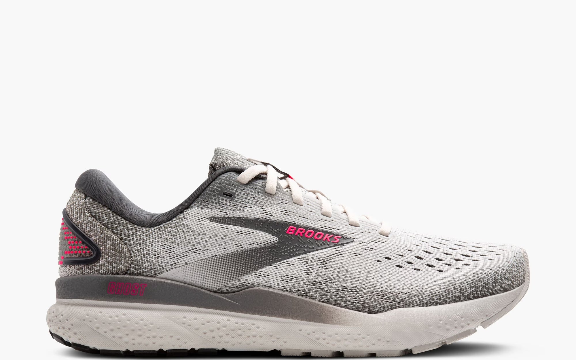 Brooks Women's Ghost 16 - Grey/Gargoyle/Pink