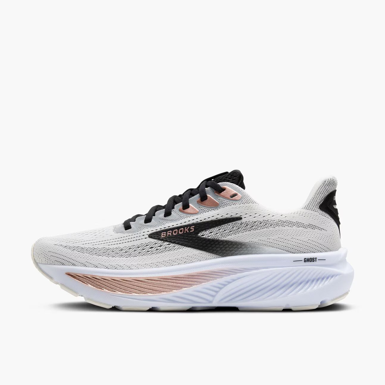 Brooks Women's Ghost 17 - White / Black / Rose Gold