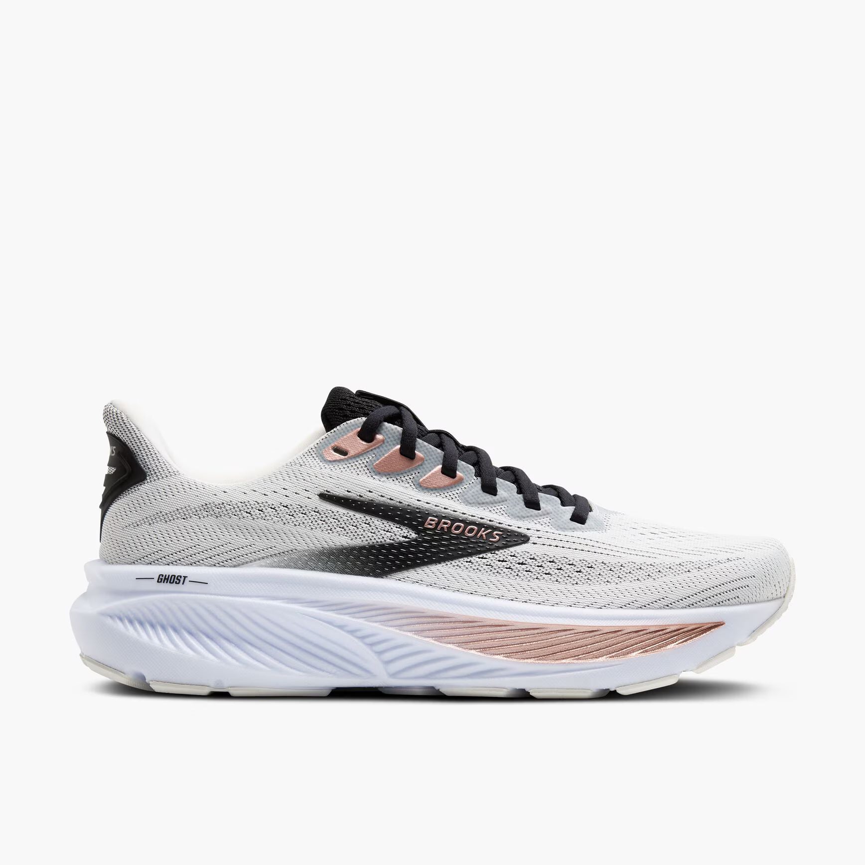 Brooks Women's Ghost 17 - White / Black / Rose Gold
