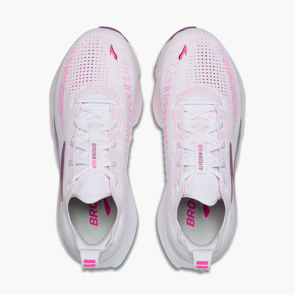 Brooks Women's Glycerin Flex - White / Cyber Pink / Argyle