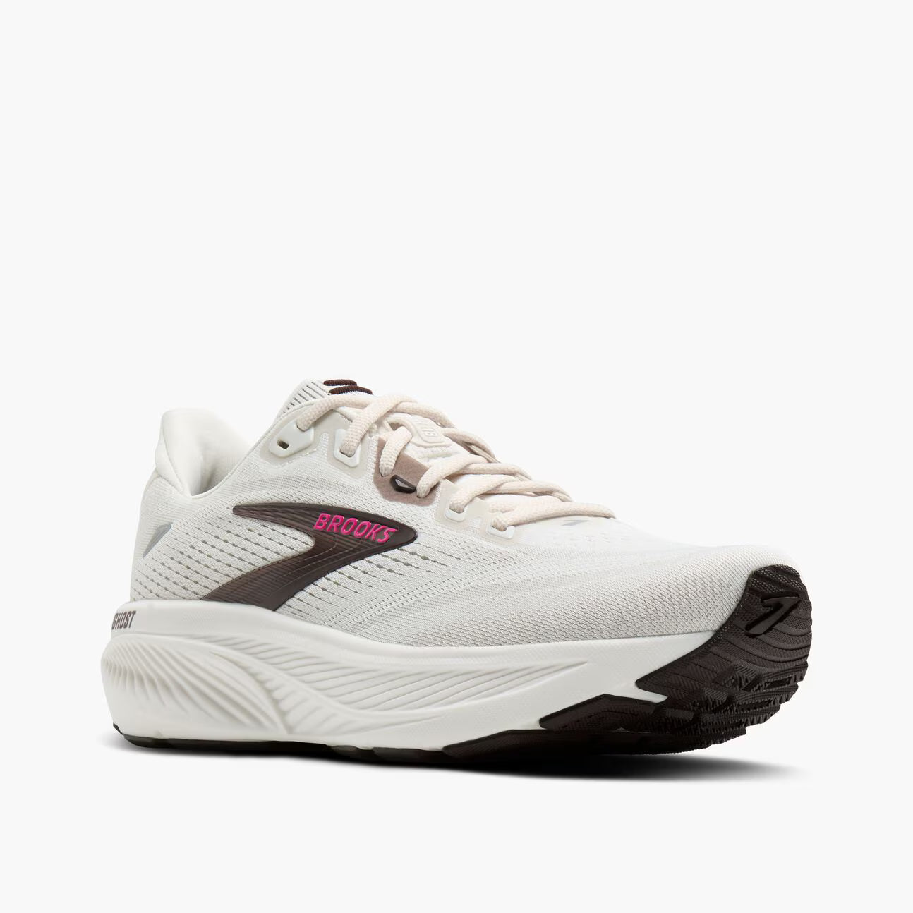 Brooks Women's Ghost 18 - Coconut/Coffee/Fuchsia