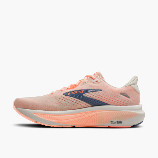 Brooks Women's Ghost 18 - Star White / Cyber Peach / Grey