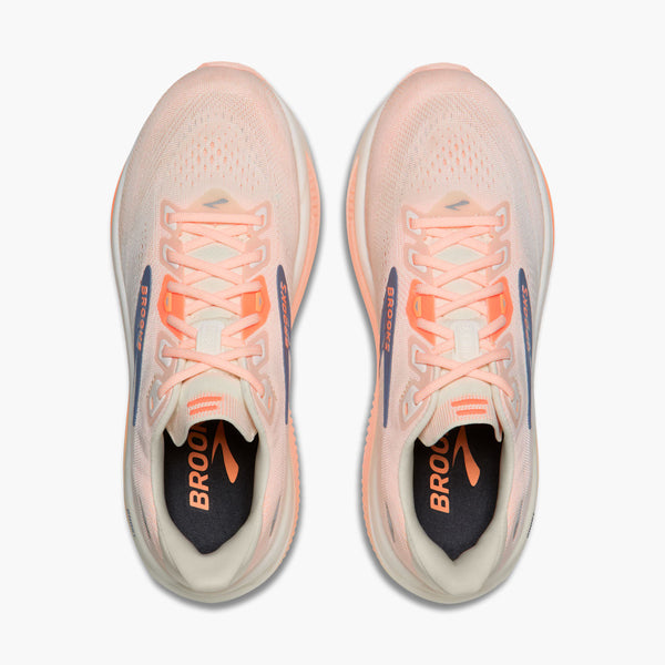 Brooks Women's Ghost 18 - Star White / Cyber Peach / Grey