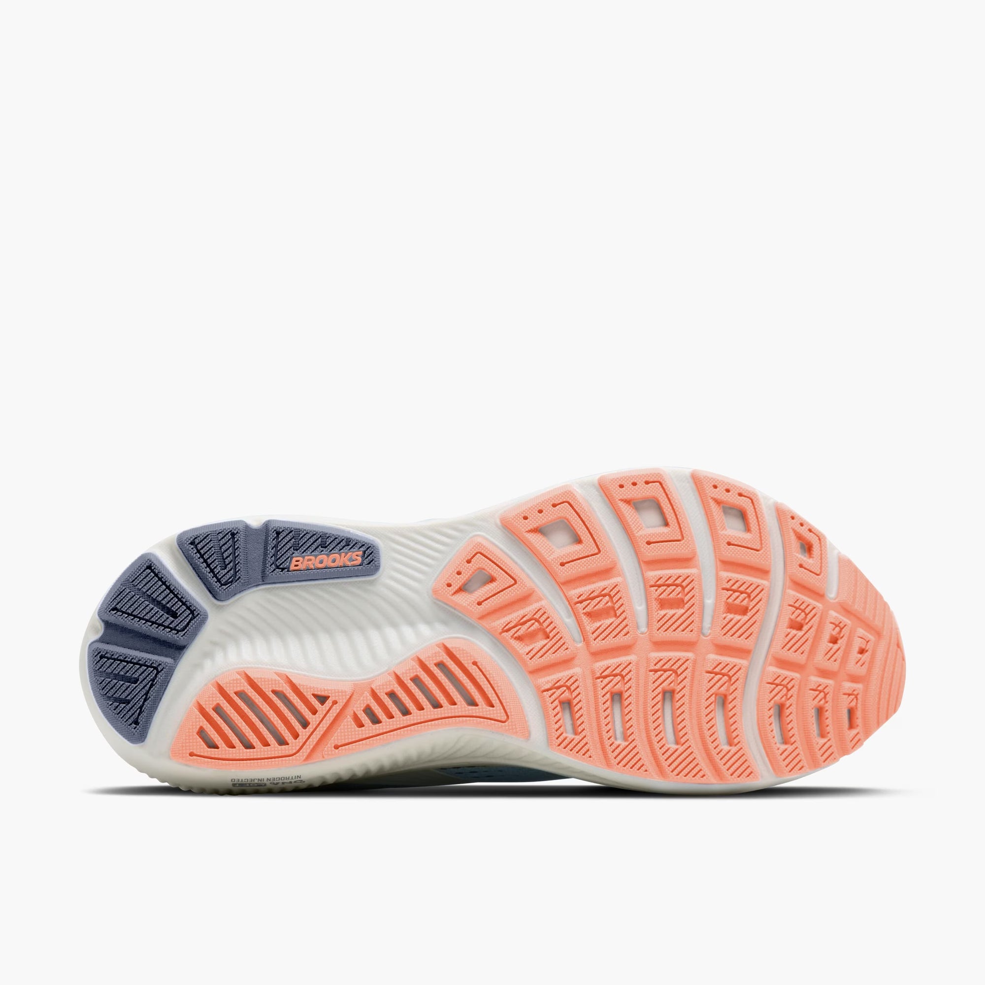 Brooks Women's Ghost 18 - Star White / Cyber Peach / Grey