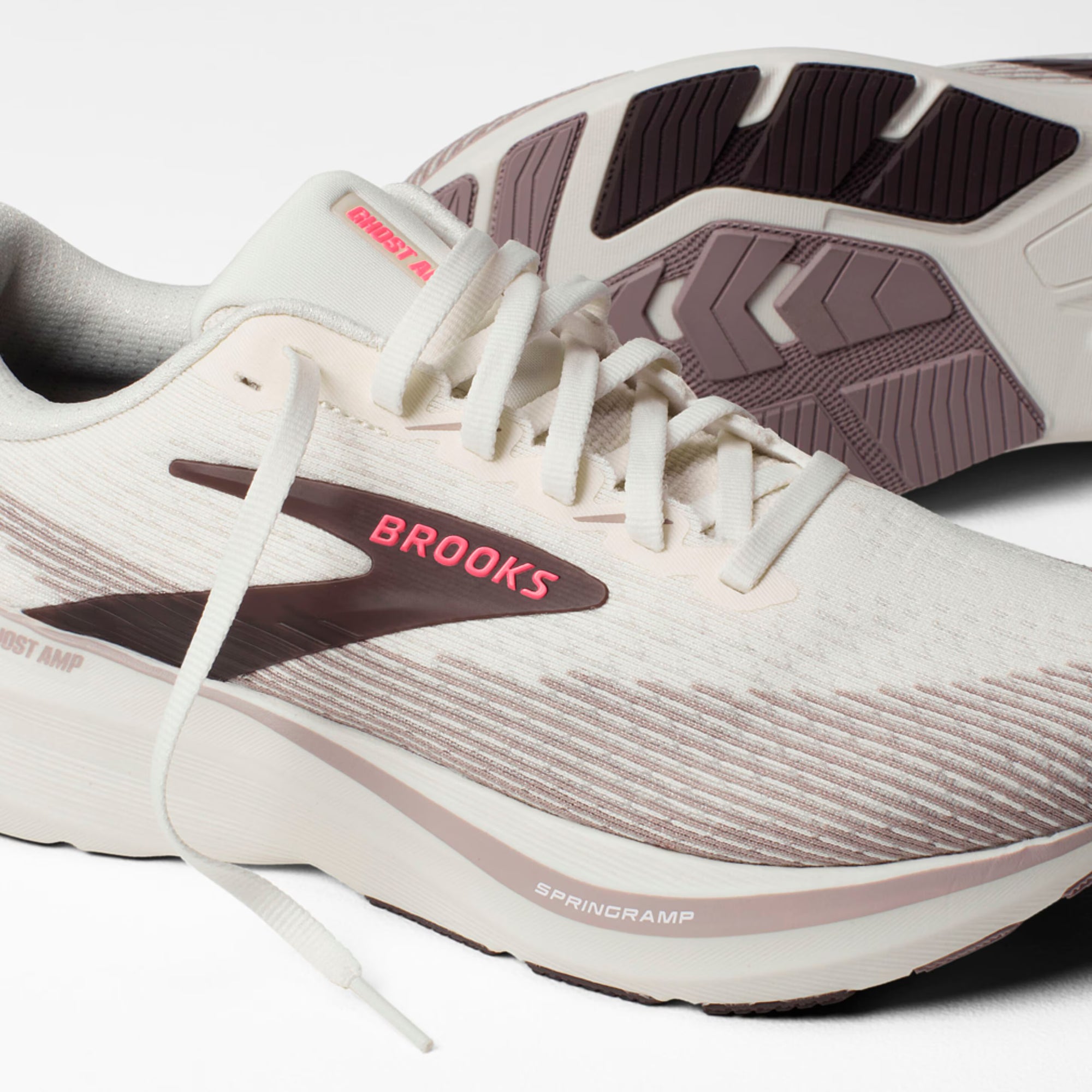Brooks Women's Ghost Amp - Arctic Wolf / Dove / Pink