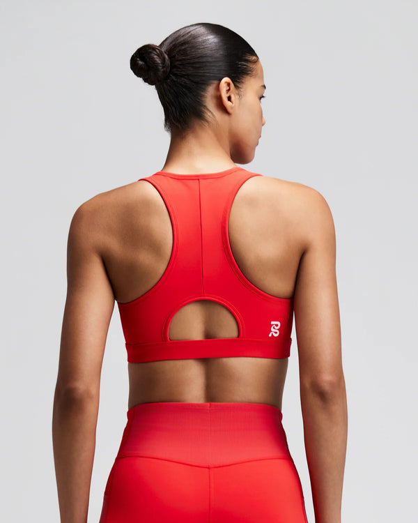 Bandit Women's Vanisher™ Reverso™ Scoop Neck Run Bra - Growing Grid - Poppy