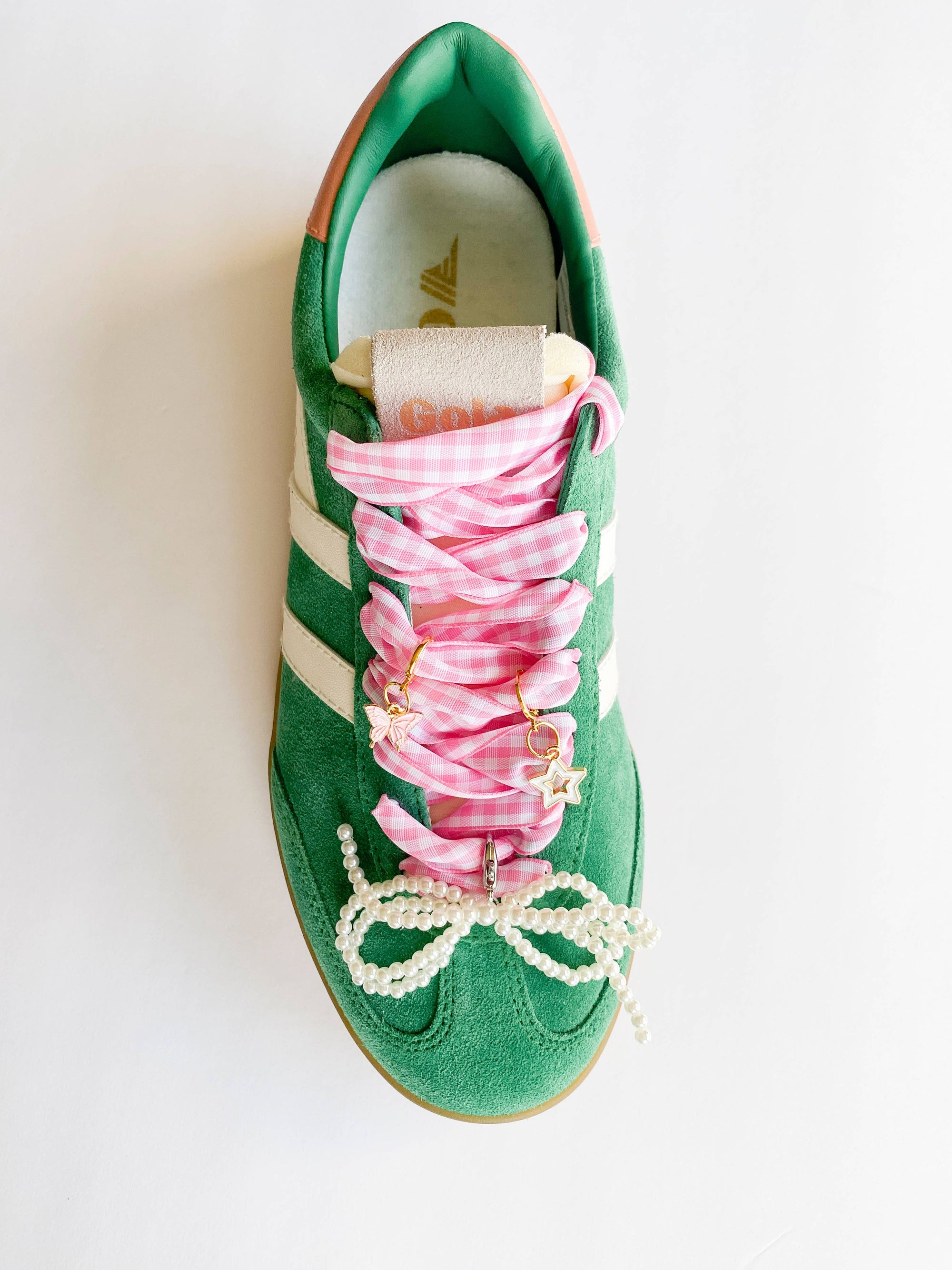 Leo + Lee Shoe Charm + Lace Sets - Gingham