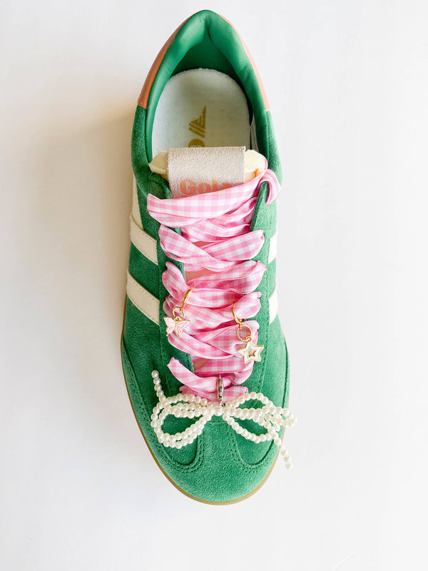 Leo + Lee Shoe Charm + Lace Sets - Gingham