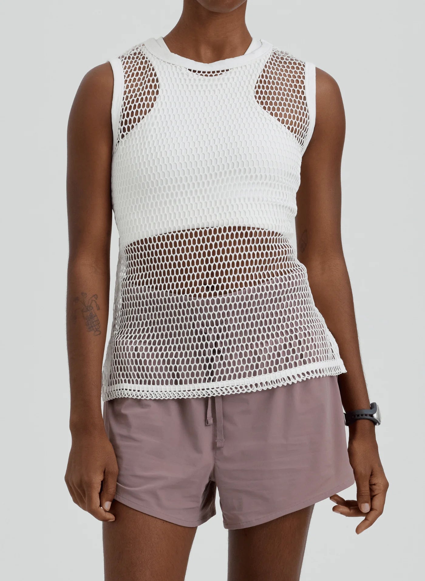 Pruzan Mesh Singlet - White