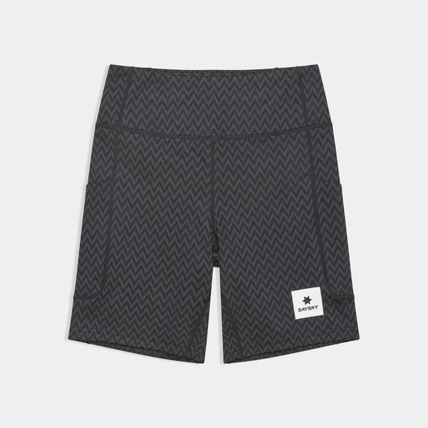 SAYSKY Women's Combat+ Short Tights 7" - Black Zig Zag