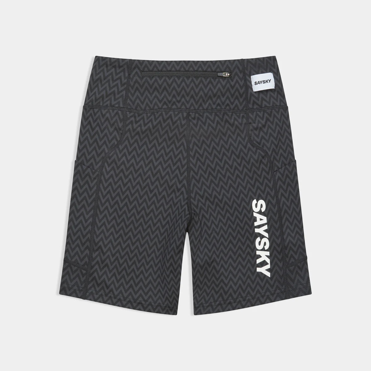 SAYSKY Women's Combat+ Short Tights 7" - Black Zig Zag