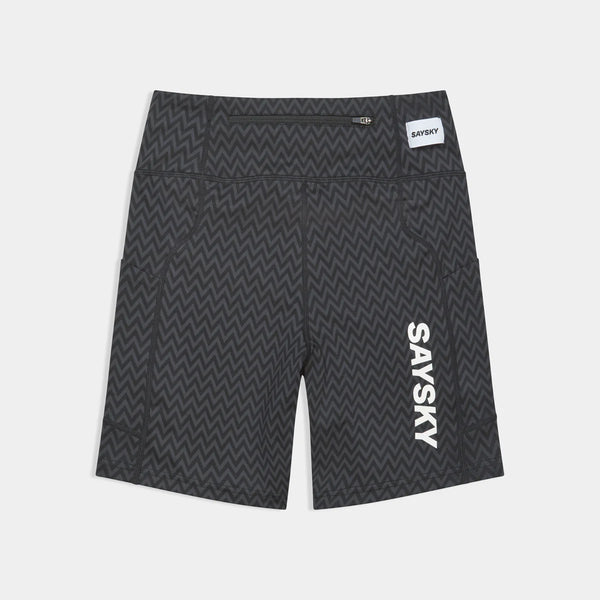 SAYSKY Women's Combat+ Short Tights 7" - Black Zig Zag