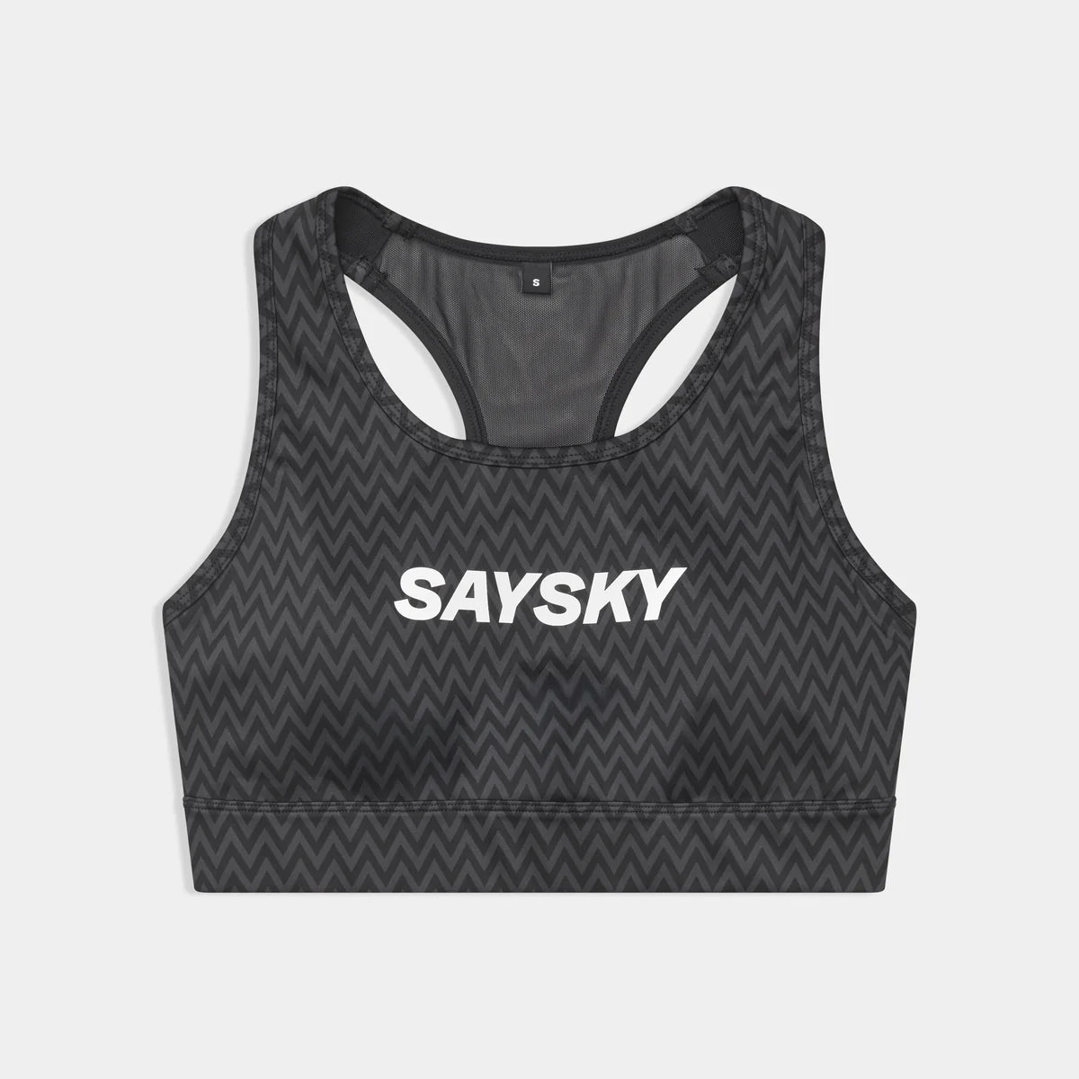 SAYSKY Women's Combat Sports Bra - Black Zig Zag