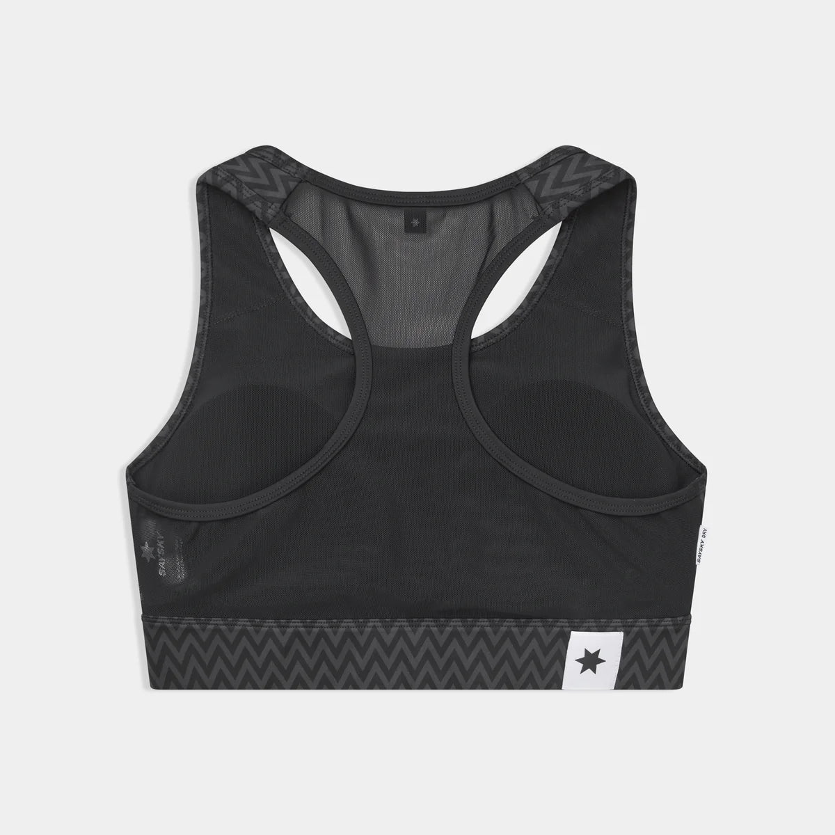 SAYSKY Women's Combat Sports Bra - Black Zig Zag