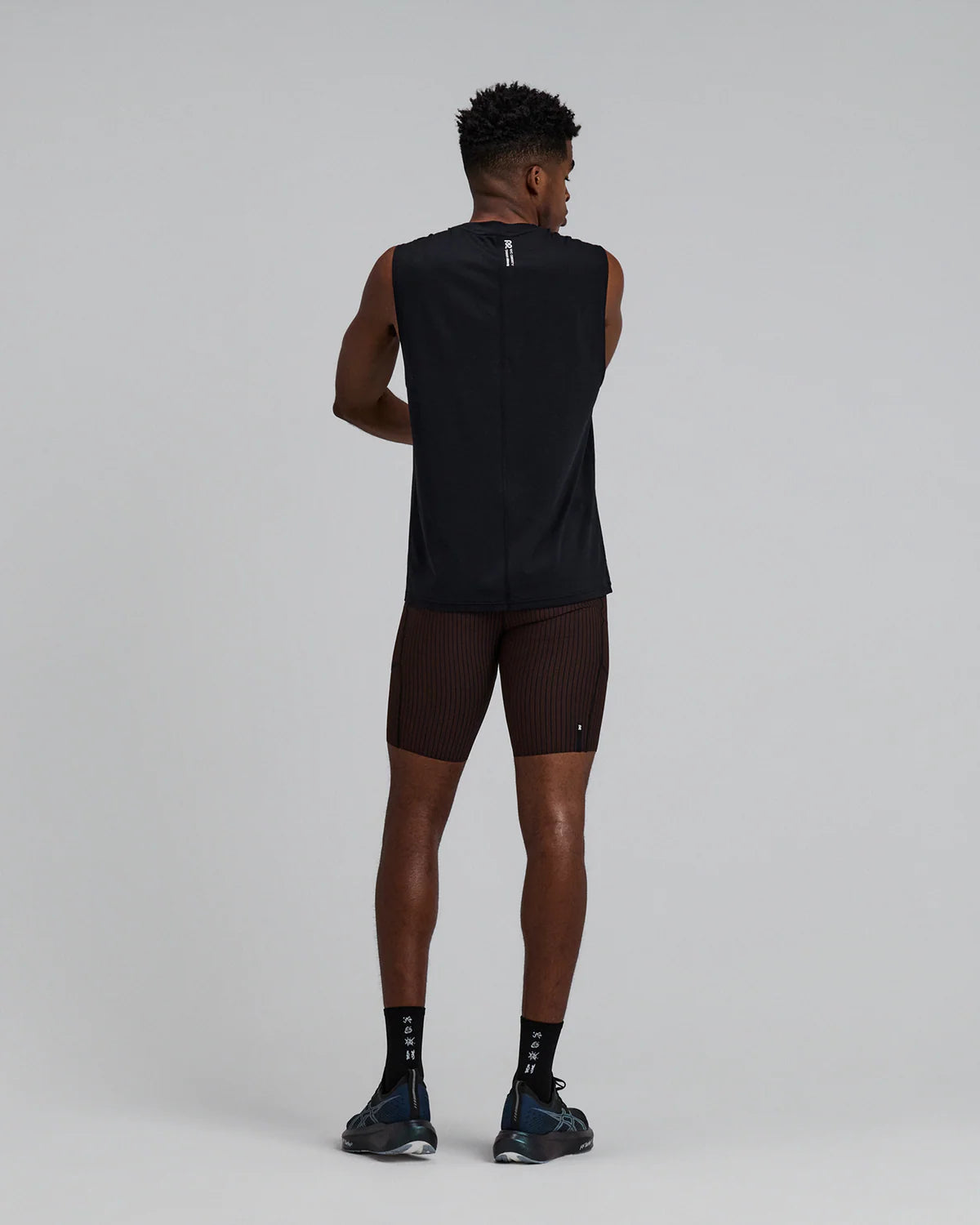 Bandit Men's Striped Cadence™ 7 Pocket Lined Half Tights - Cacao / Black