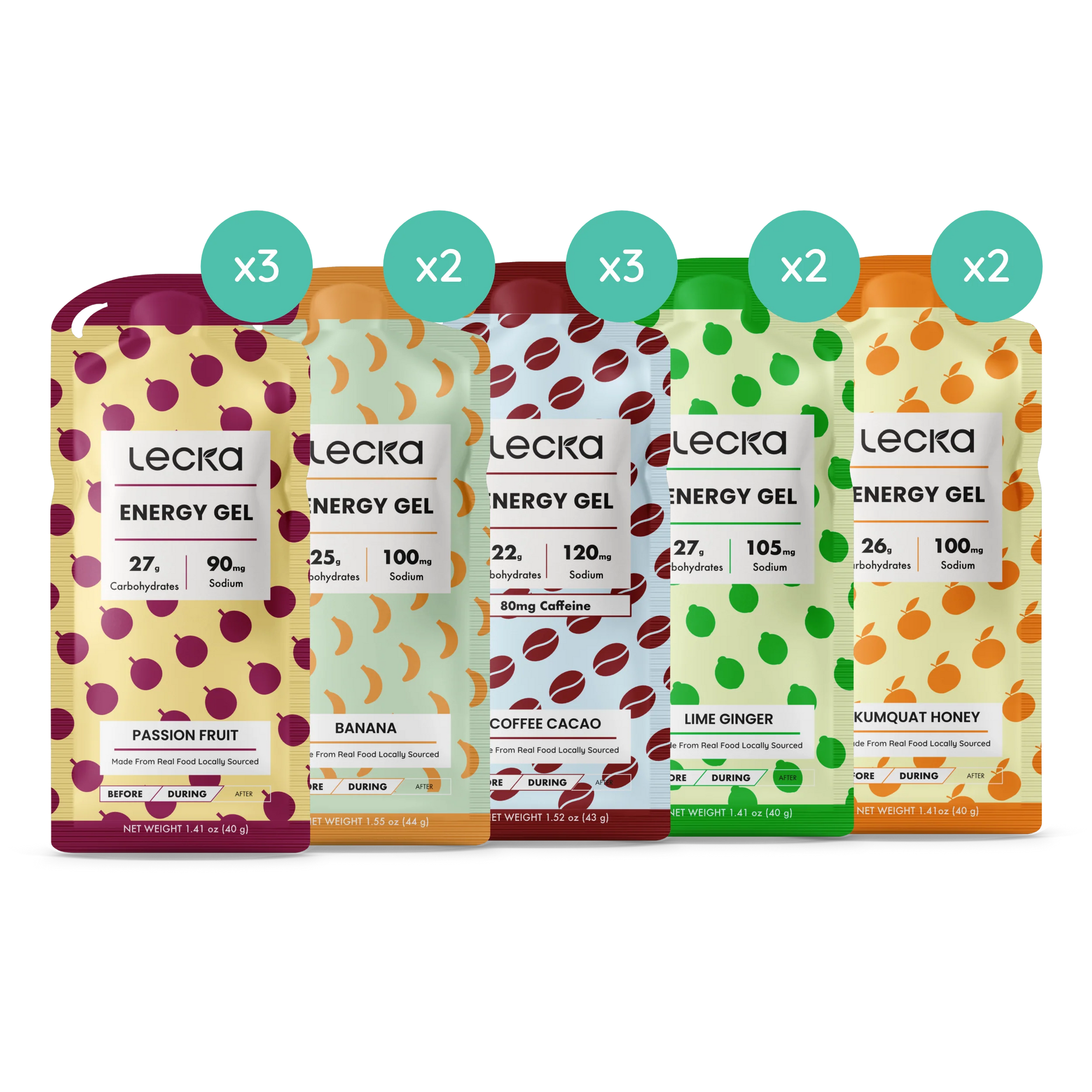 Lecka Energy Gel - Variety 12 Pack