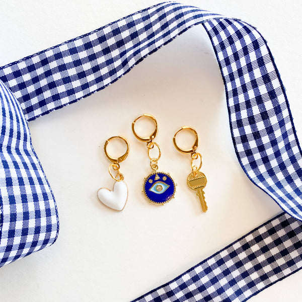 Leo + Lee Shoe Charm + Lace Sets - Gingham