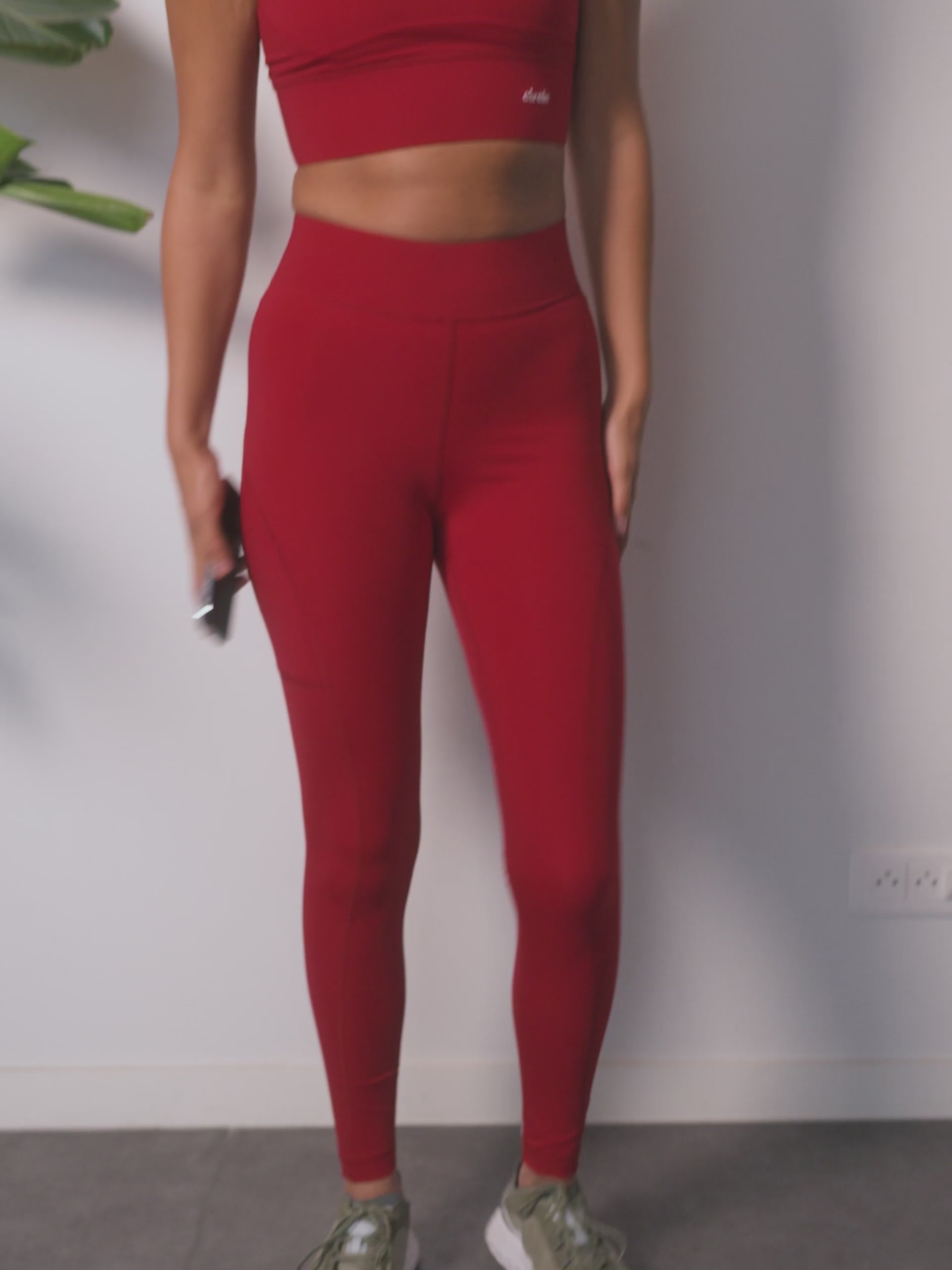 Circle Women's Legging Get in Shape - Cherry Red