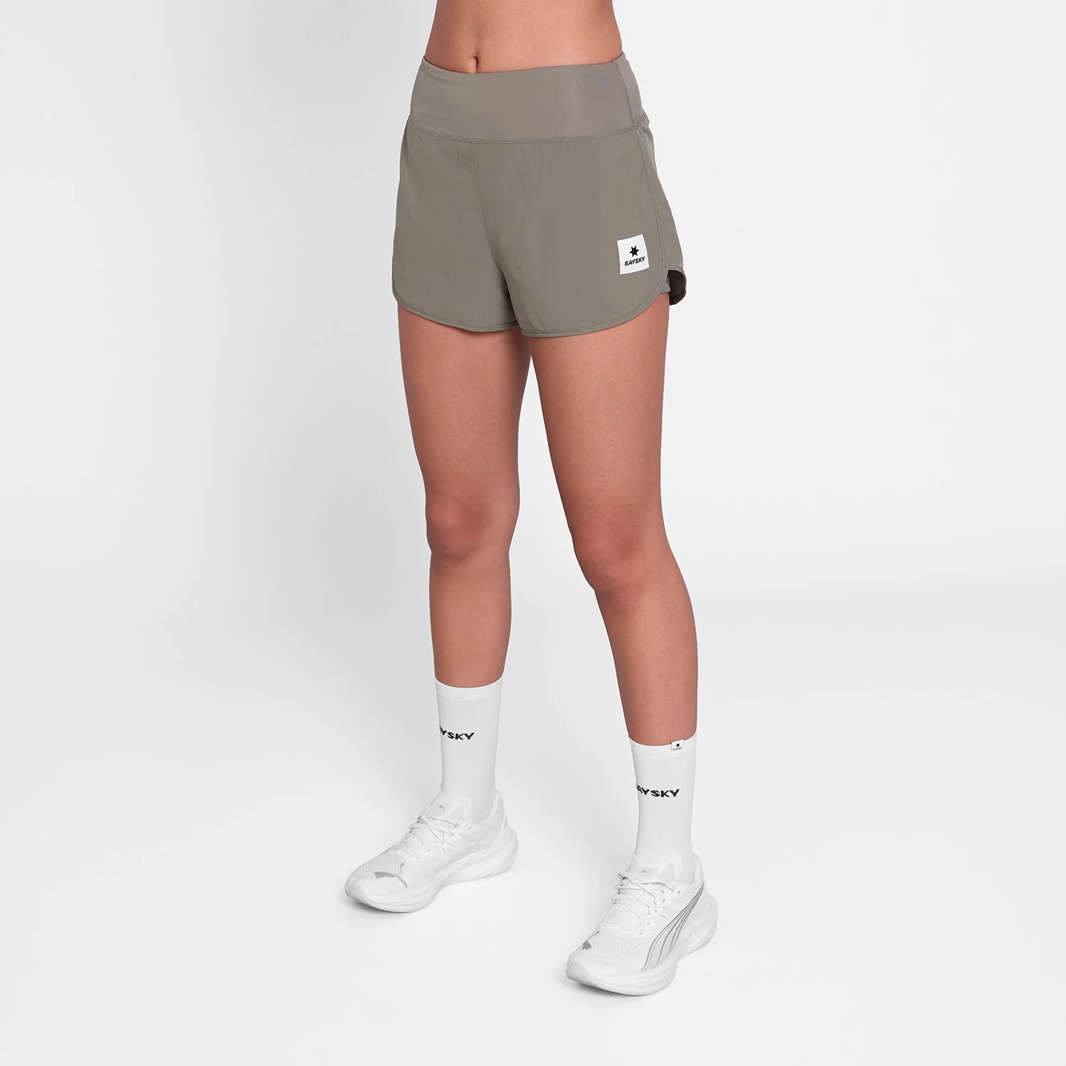 SAYSKY Women's Pace Shorts 3" - Taupe