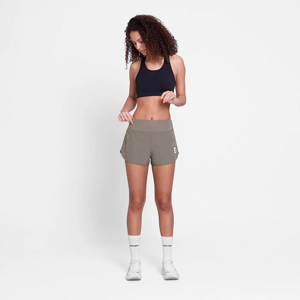 SAYSKY Women's Pace Shorts 3" - Taupe