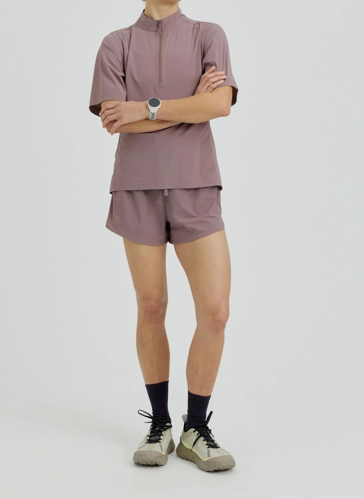 Pruzan Aerostretch Half Zip - Twilight Mauve