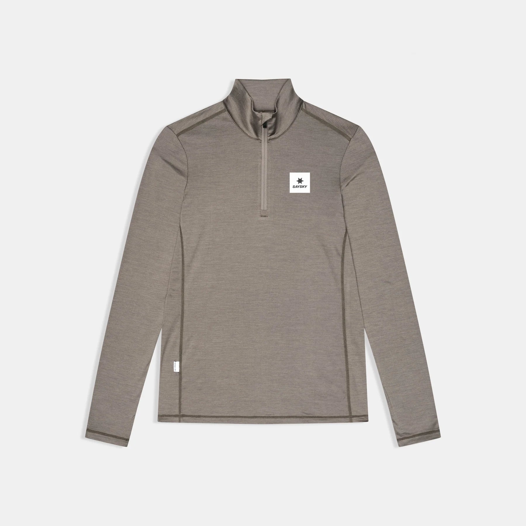SAYSKY Women's Pace Half Zip Long Sleeve - Taupe