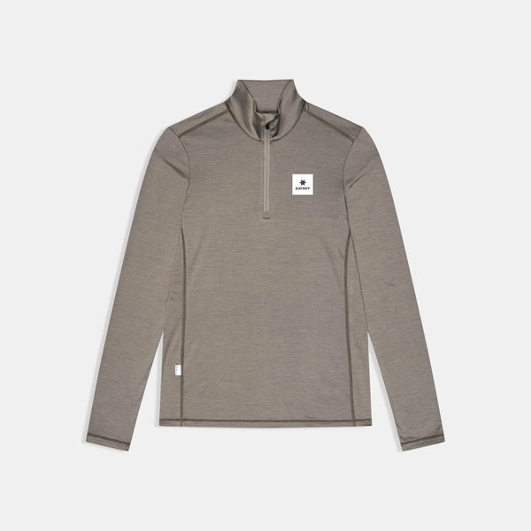 SAYSKY Women's Pace Half Zip Long Sleeve - Taupe