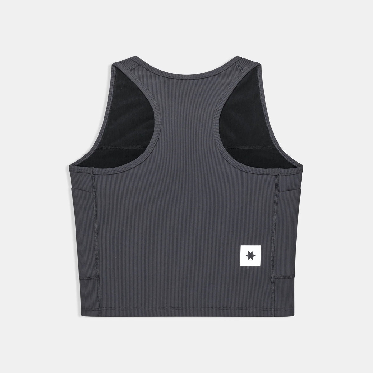 SAYSKY Women's Combat+ Rib Crop Top - Grey