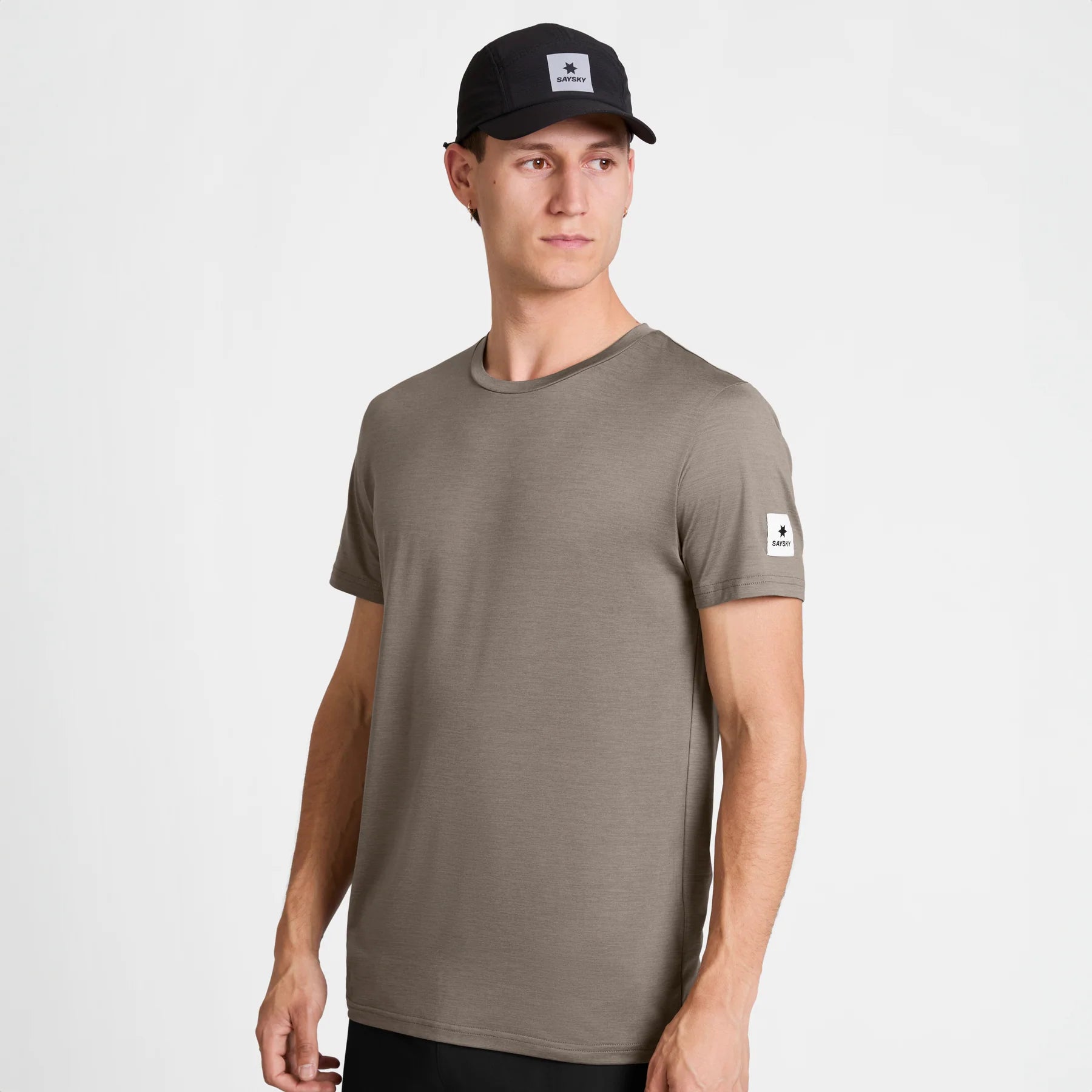 SAYSKY Men's Clean Pace T-Shirt - Taupe