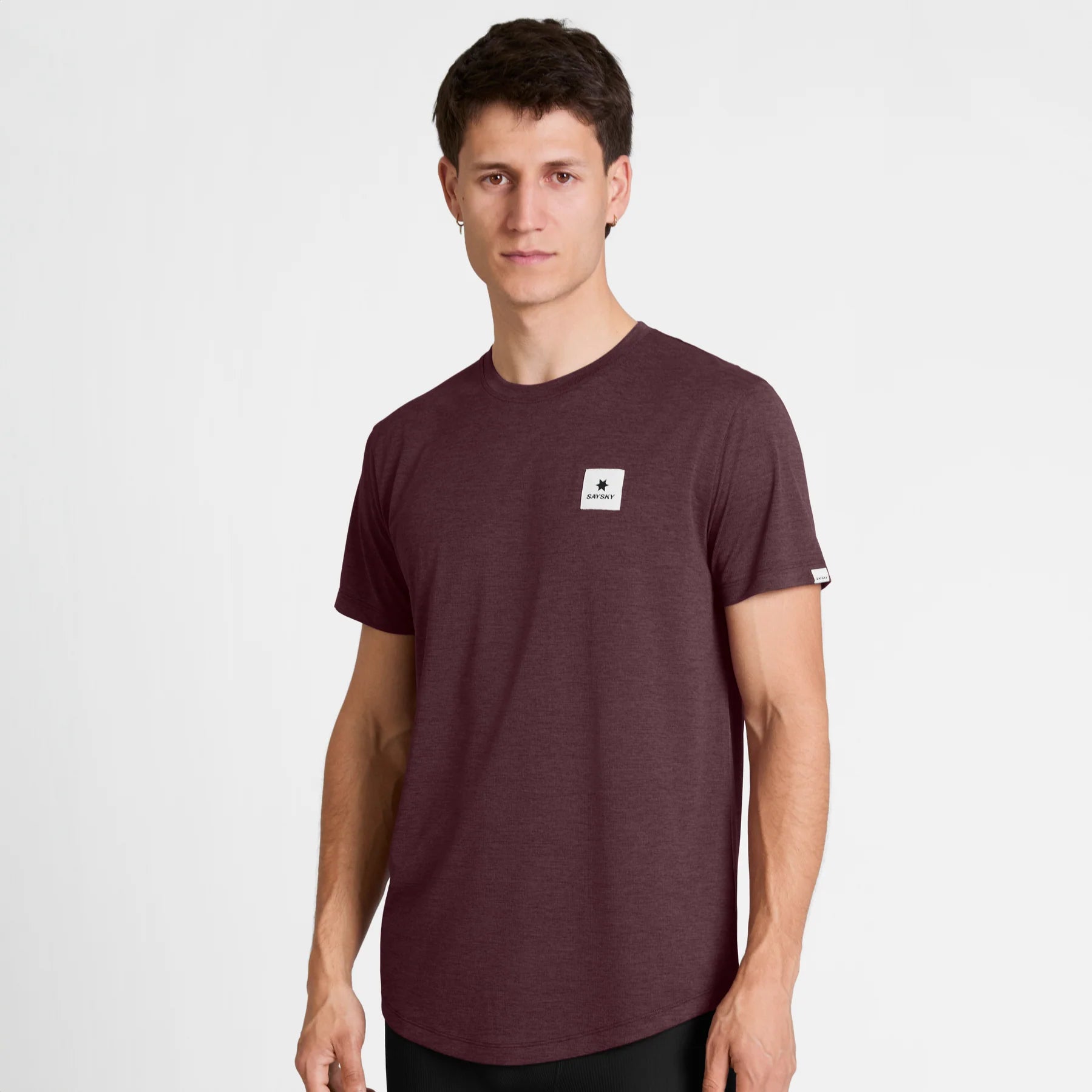 SAYSKY Men's Clean Combat Pro T-shirt - Burgundy