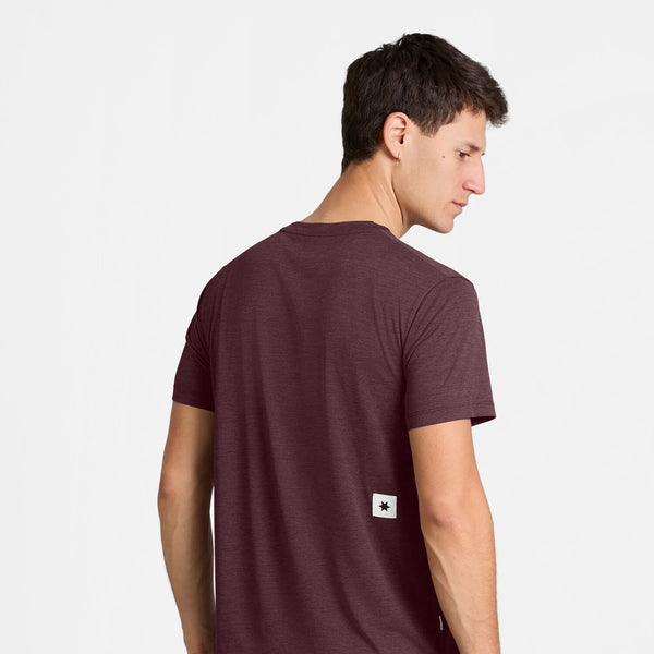 SAYSKY Men's Clean Combat Pro T-shirt - Burgundy