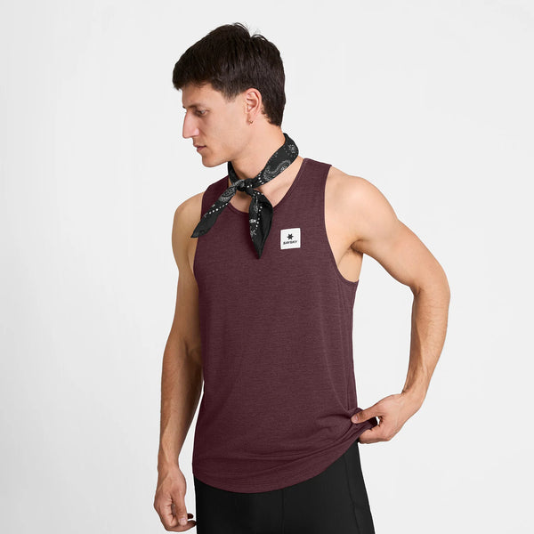 SAYSKY Men's Clean Combat Pro Singlet - Burgundy