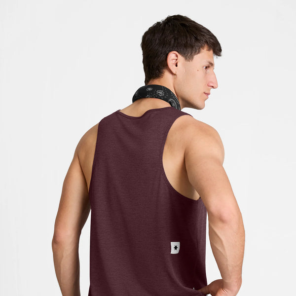 SAYSKY Men's Clean Combat Pro Singlet - Burgundy
