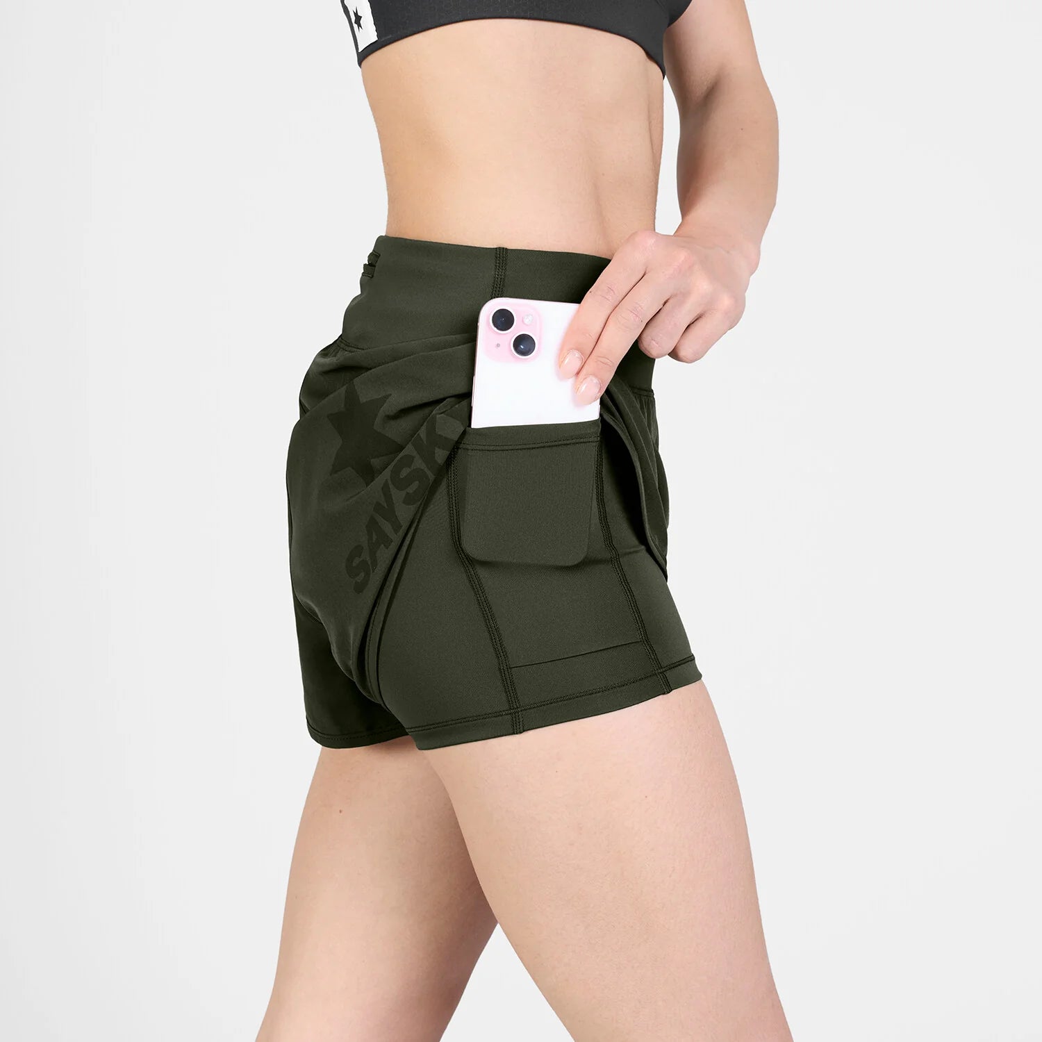 SAYSKY Women's Pace Shorts 3" - Green