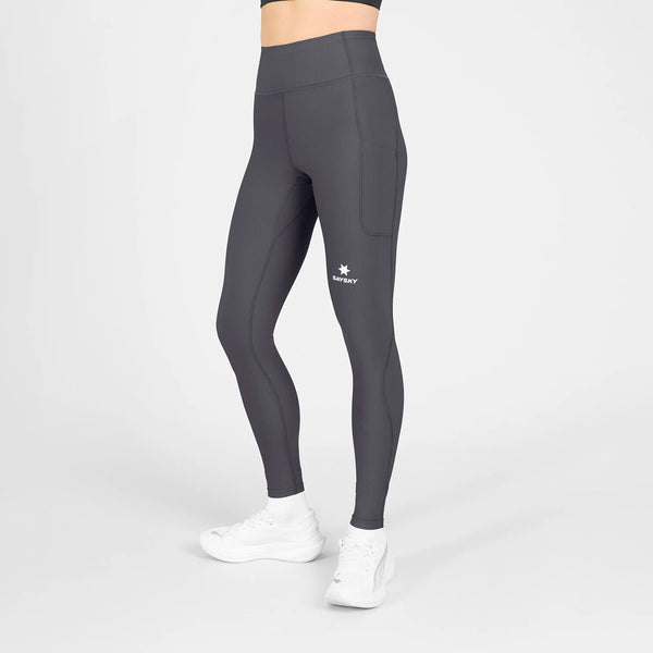 SAYSKY Women's Combat+ Rib Tights  - Grey