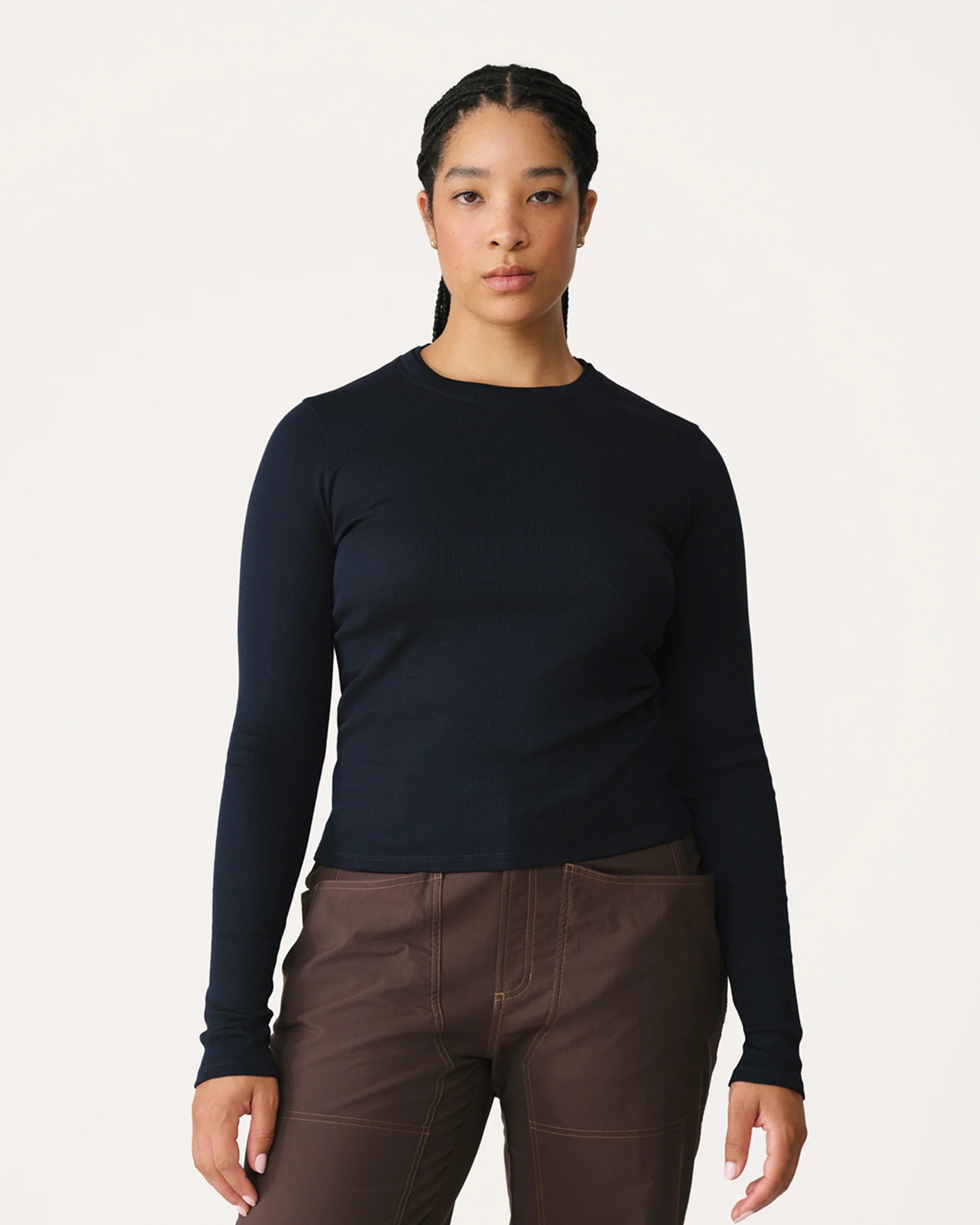 Hikerkind Ribbed Merino Longsleeve 01 - WOAD