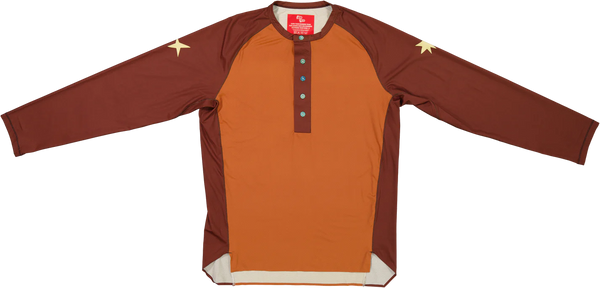 Alex Zono "Ball Park " Henly Running Long Sleeve - BROWN