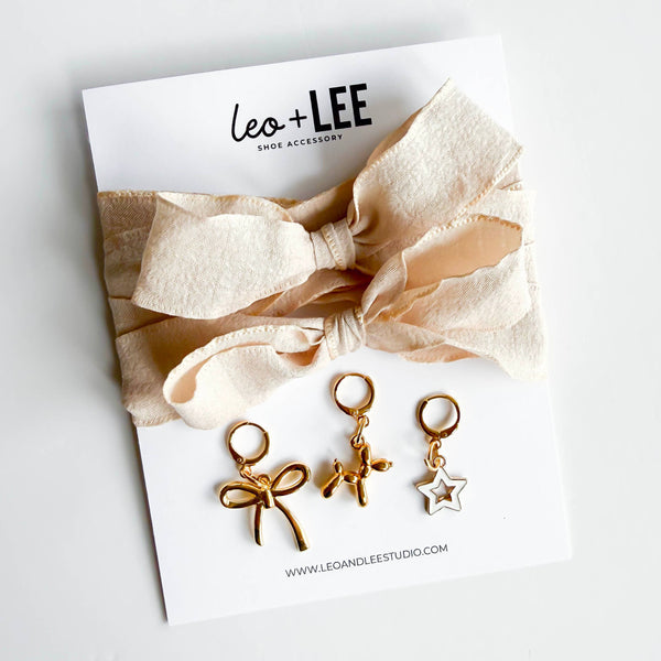 Leo + Lee Shoe Charm and Lace Sets