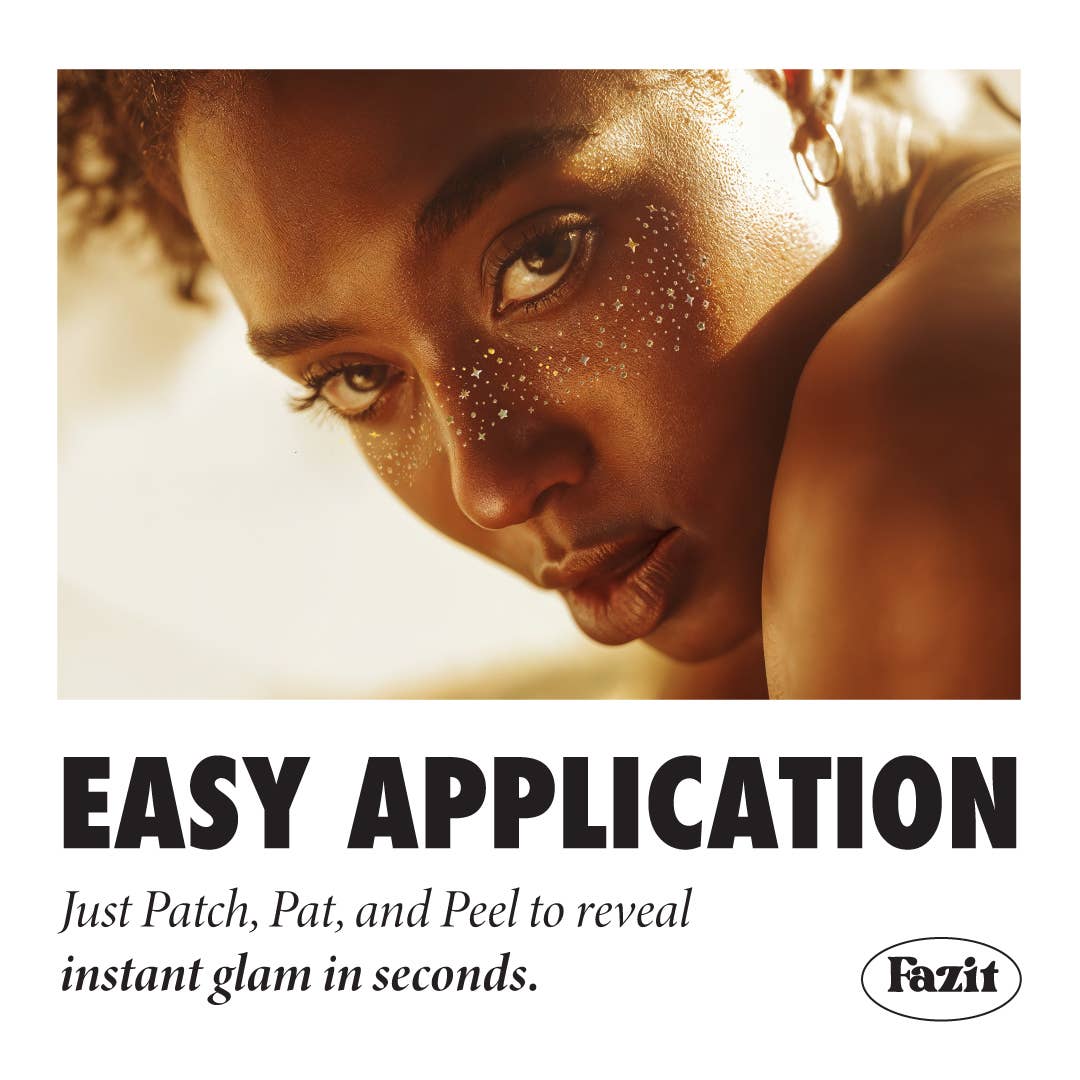 Fazit Gold Glitter Freckles Makeup Patches