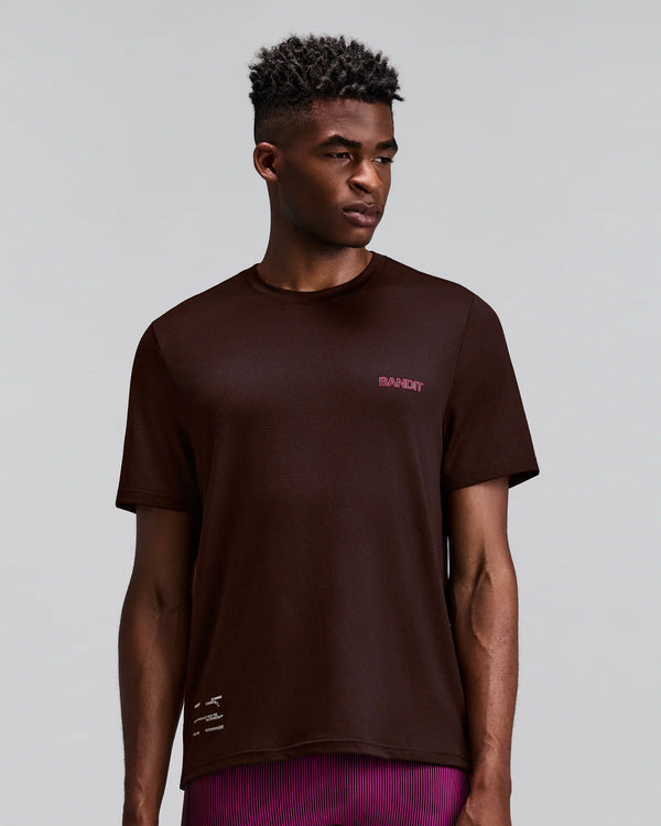 Bandit Men's Micromesh™ Short Sleeve Run Tee - Espresso