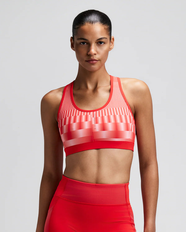 Bandit Women's Vanisher™ Reverso™ Scoop Neck Run Bra - Growing Grid - Poppy