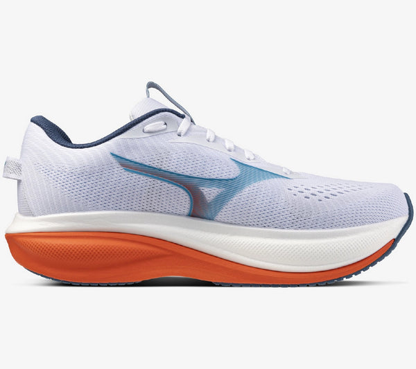 Mizuno Men's Wave Rider 30 - White Blue Jewel